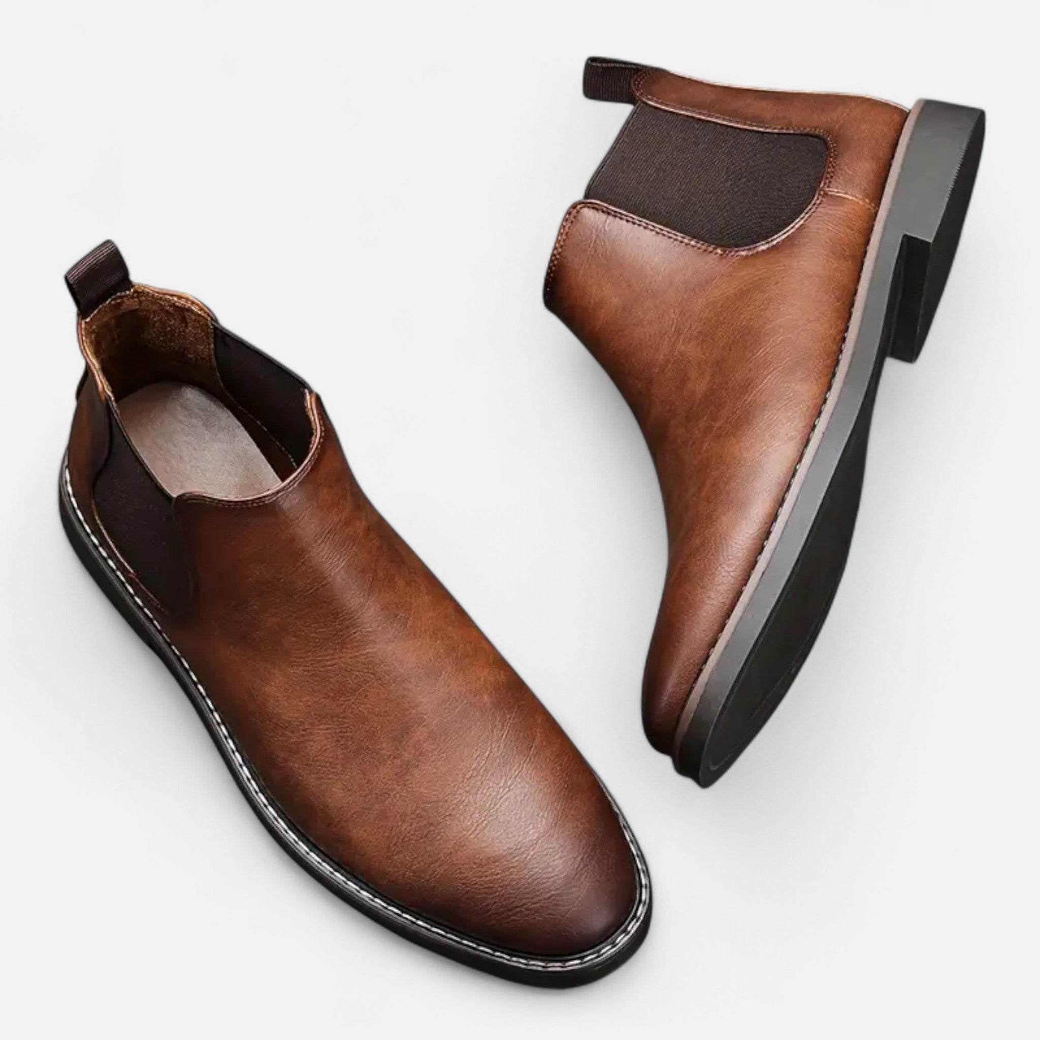 Lormonte | Men’s Two-Tone Retro Ankle Boots