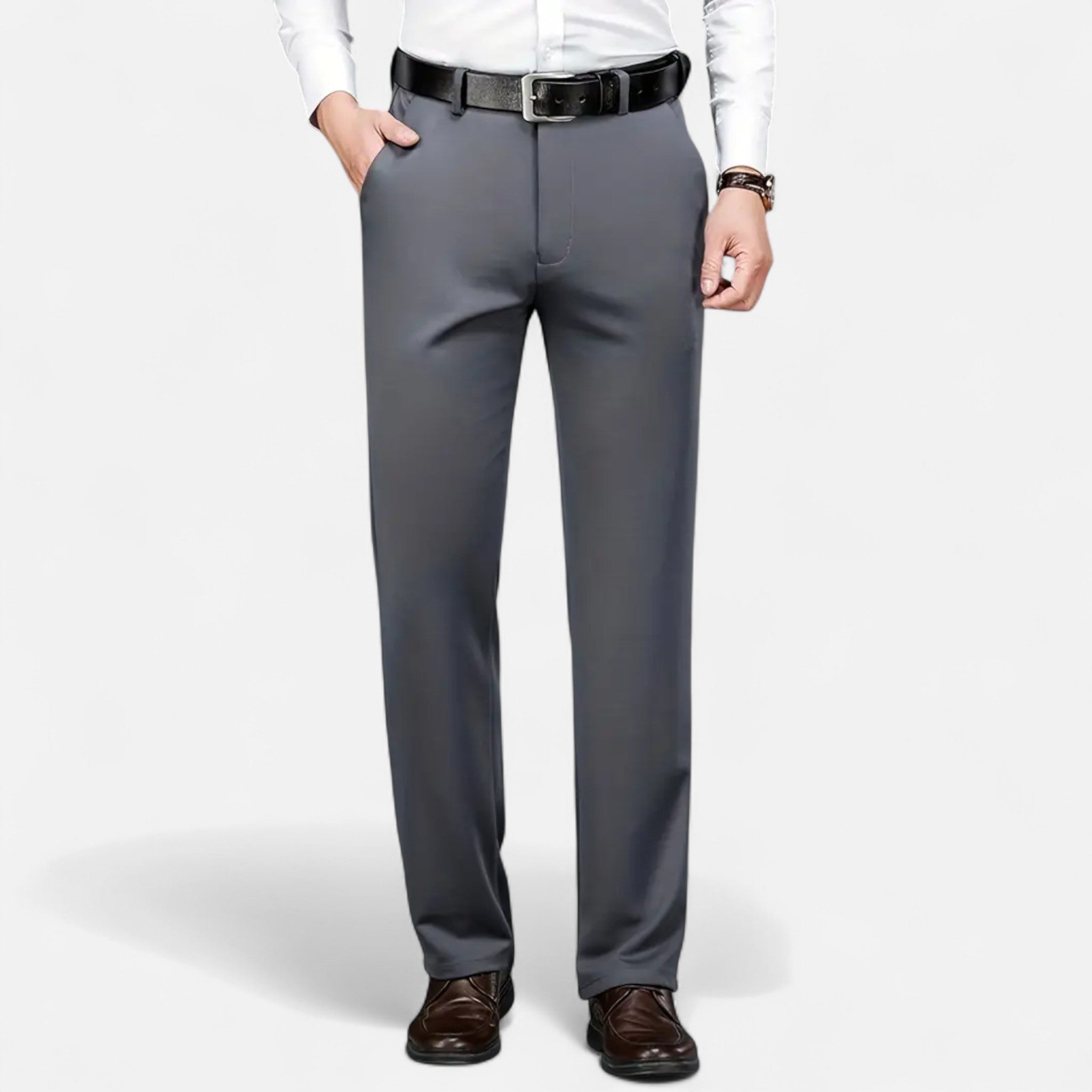 Lormonte | Men’s Solid Colour Business Trousers