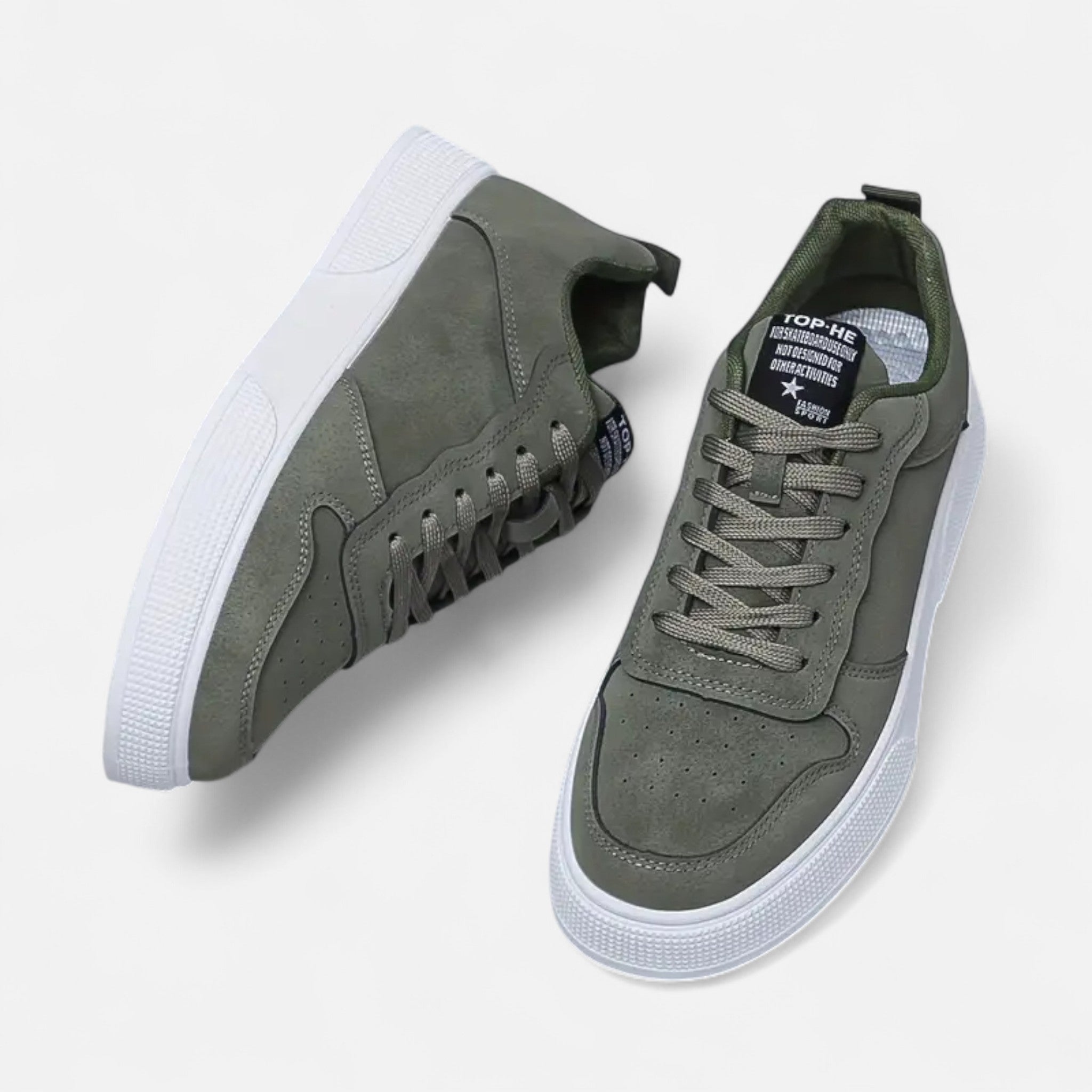 Lormonte | Men’s Low-Top Lace-Up Skate Shoes
