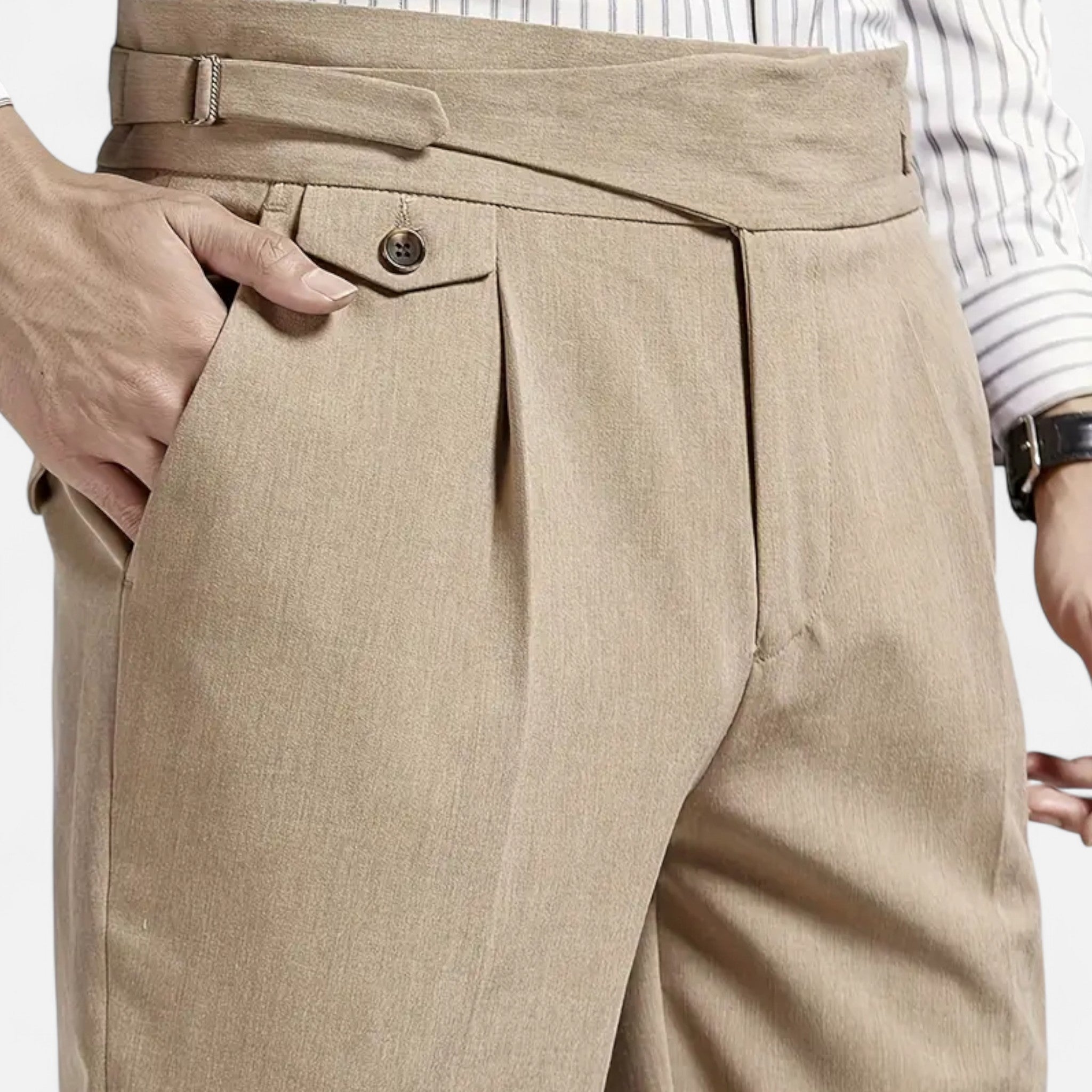 Lormonte | Men’s Classic Naples Suit Bottoms