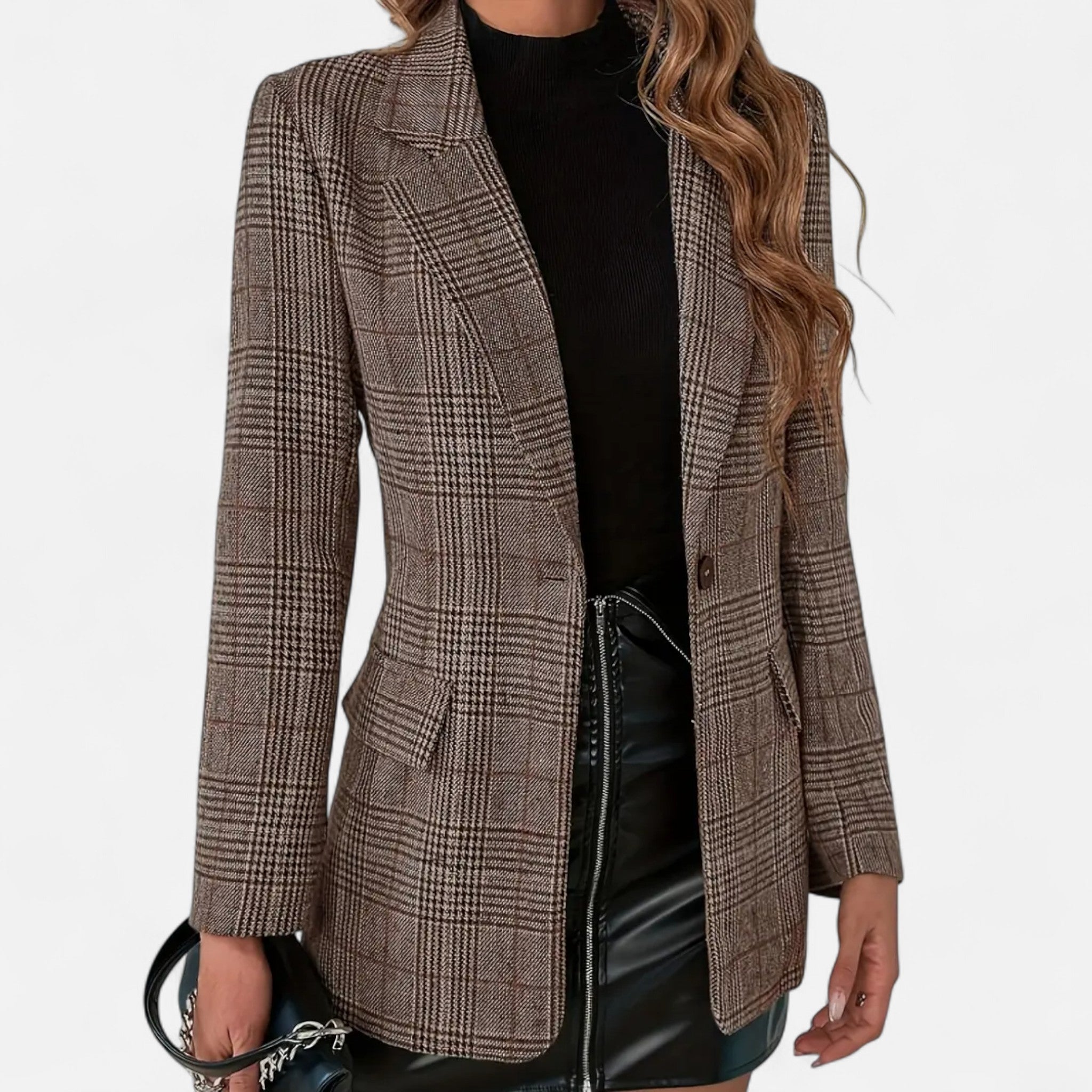Lormonte | Women’s Plaid Blazer – Single-Breasted Heritage