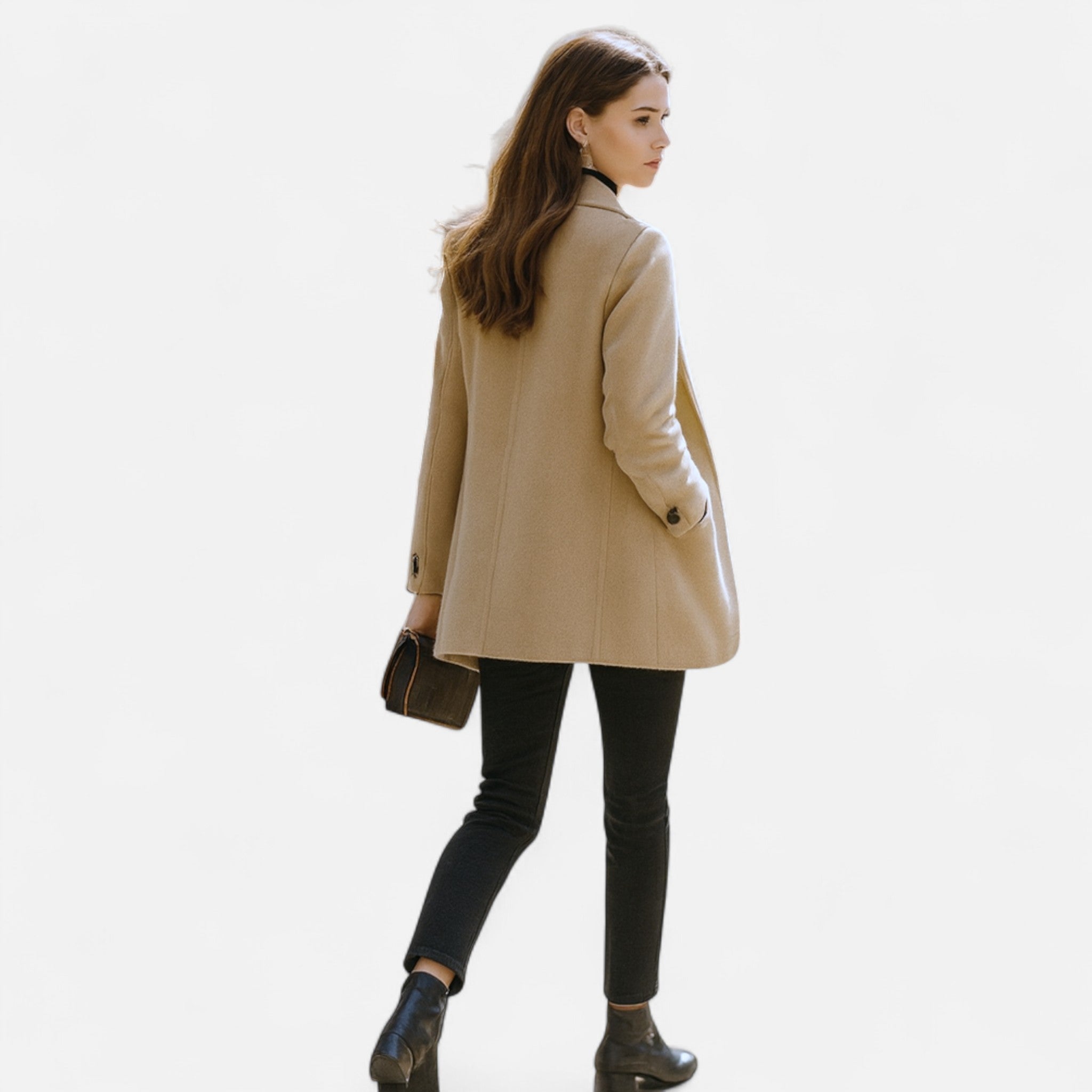 Lormonte | Women’s Classic Buttoned Blazer Coat