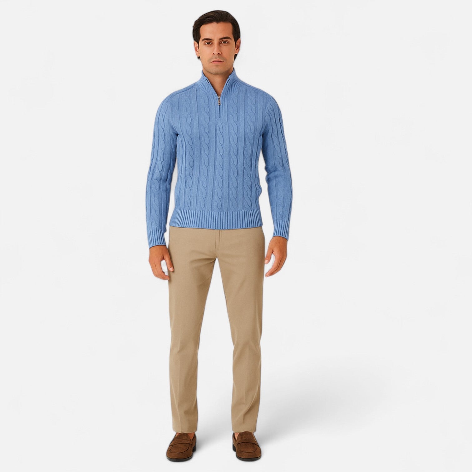 Lormonte | Men’s Half-Zip Sweater – Casual Style, Premium Finish