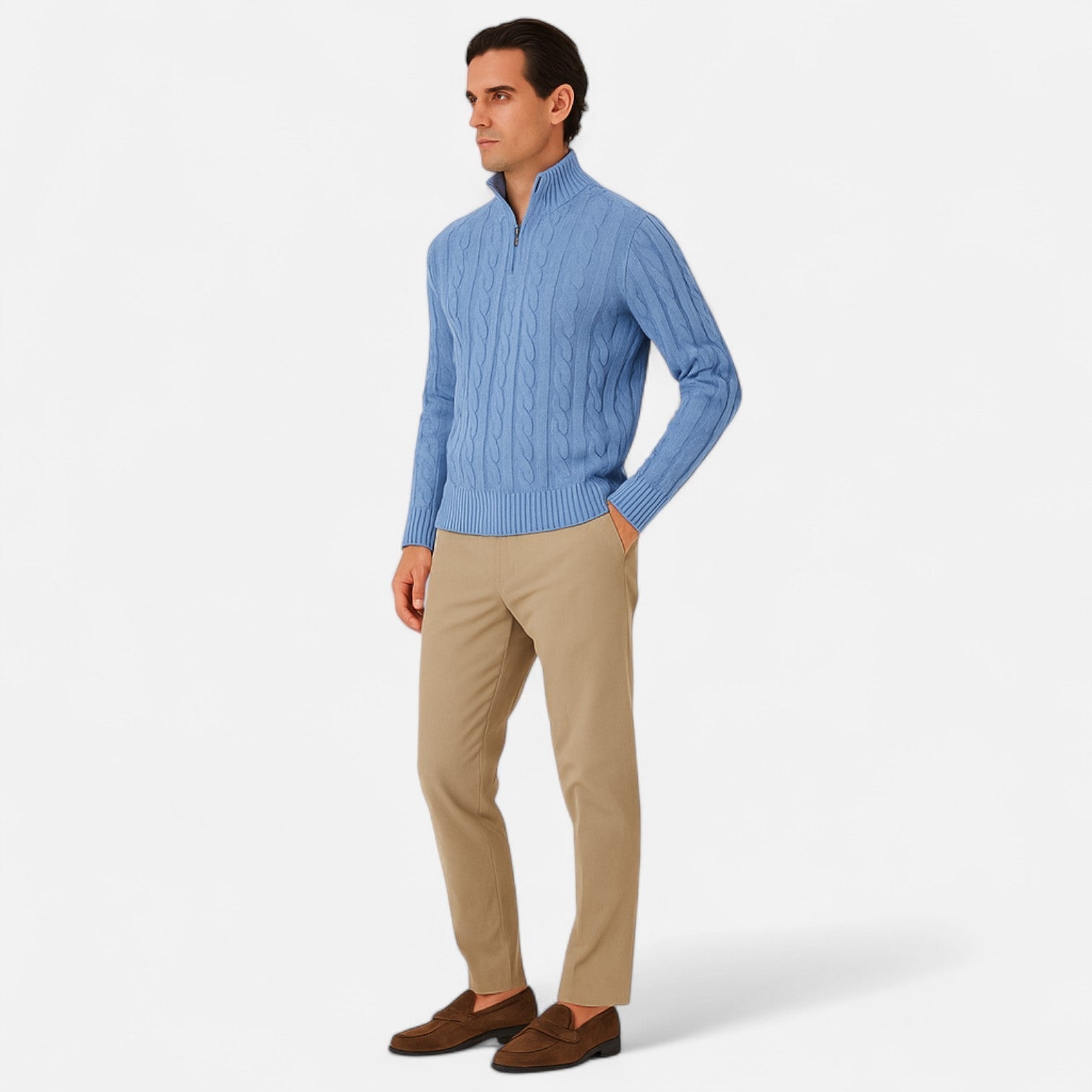 Lormonte | Men’s Half-Zip Sweater – Casual Style, Premium Finish