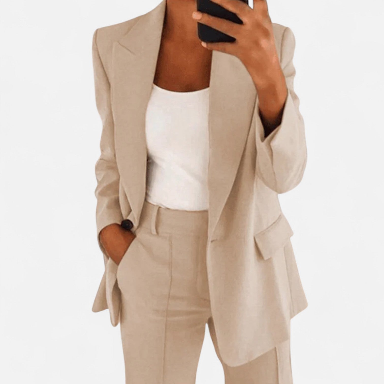 Lormonte | Women's Two-Piece Elegant Suit – Tailored Sophistication, Modern Feminine Power