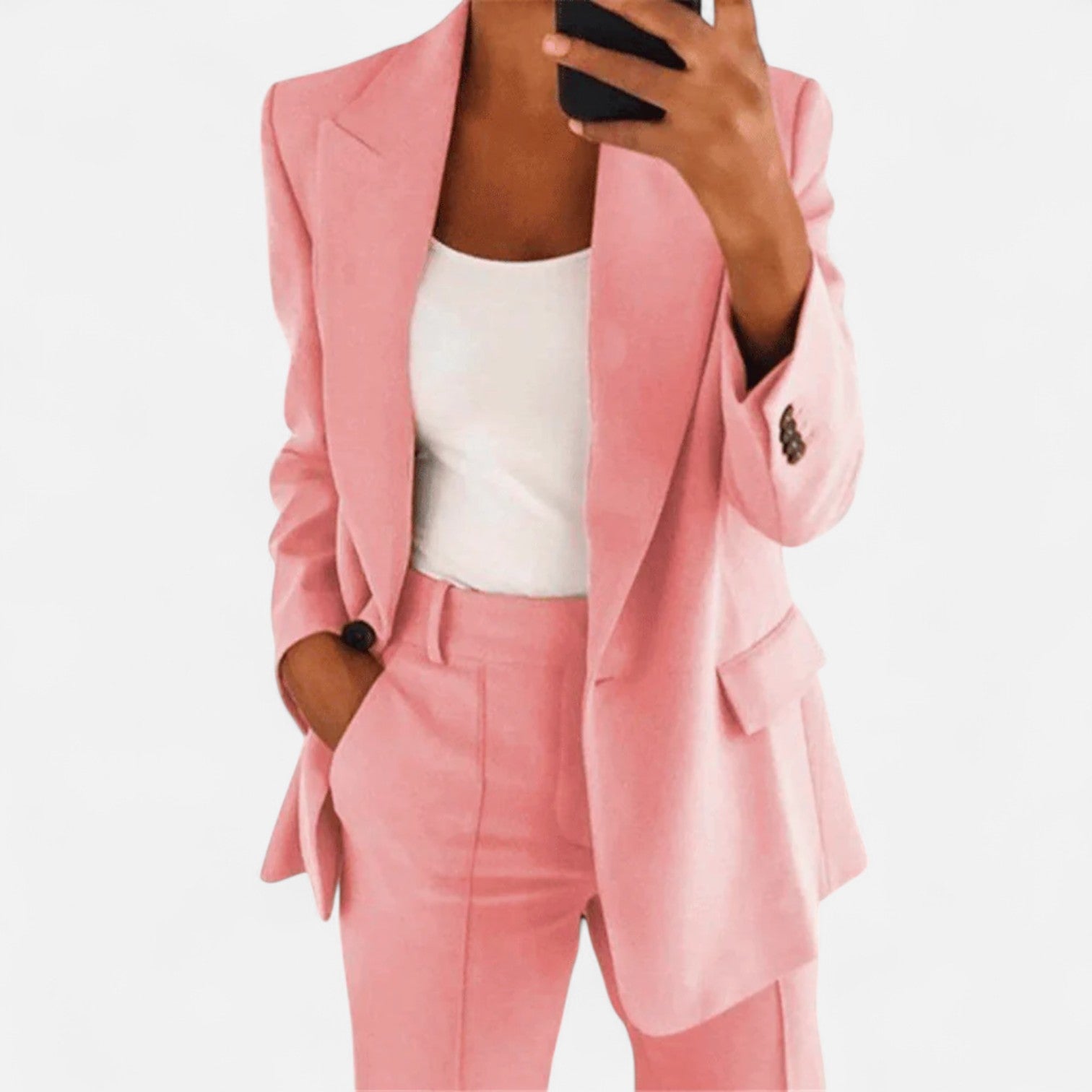 Lormonte | Women's Two-Piece Elegant Suit – Tailored Sophistication, Modern Feminine Power