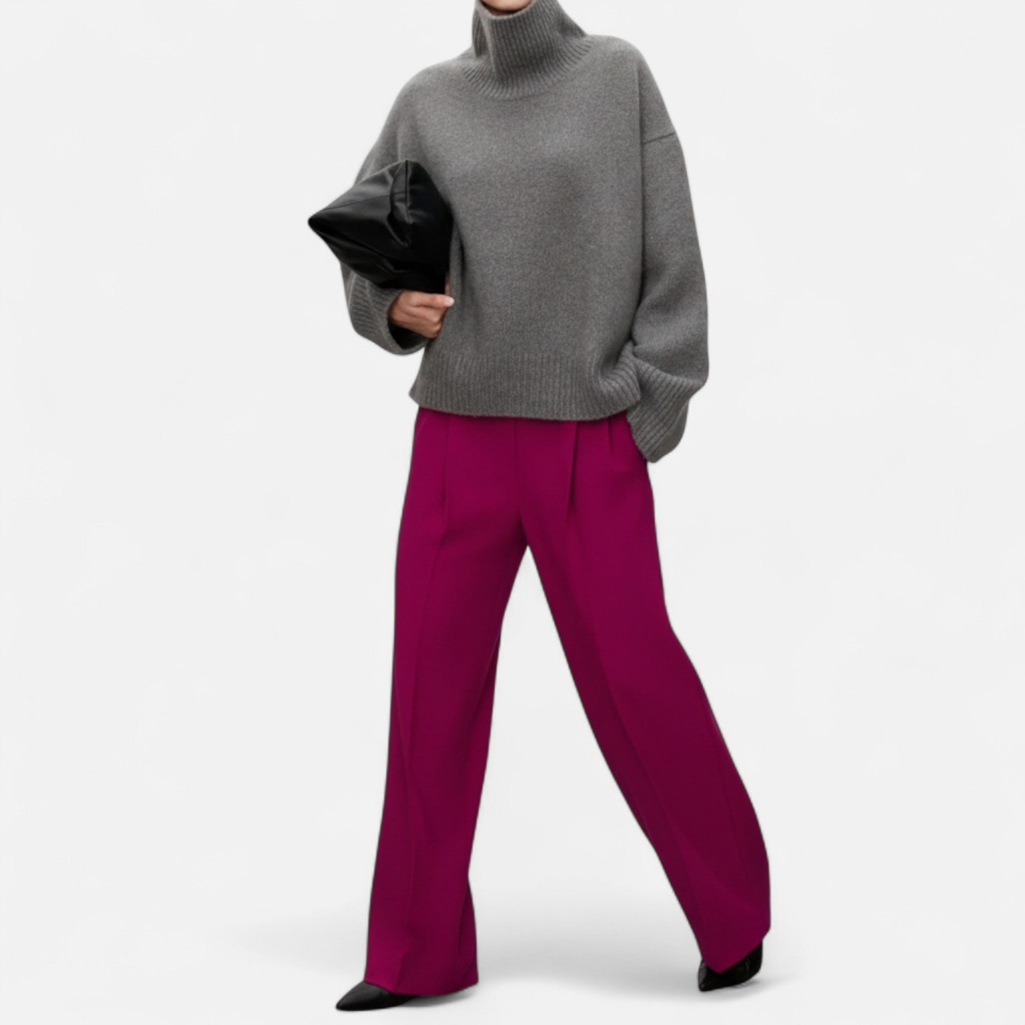 Lormonte | Women’s Wool Sweater – Timeless Turtleneck Elegance