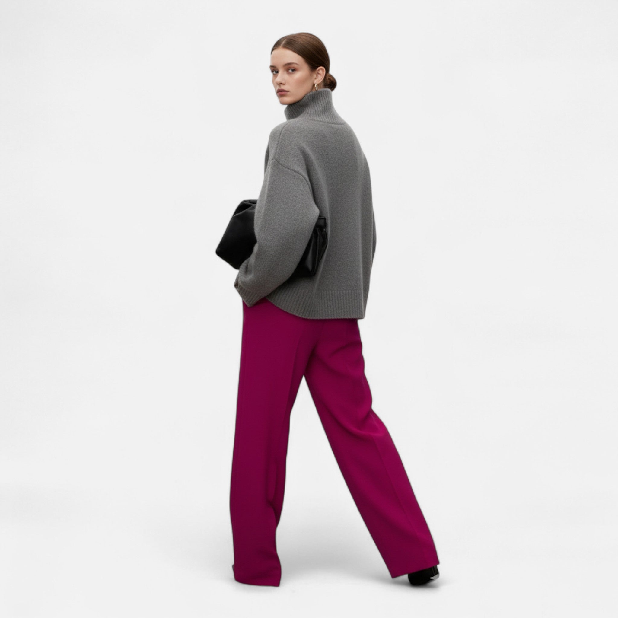 Lormonte | Women’s Wool Sweater – Timeless Turtleneck Elegance