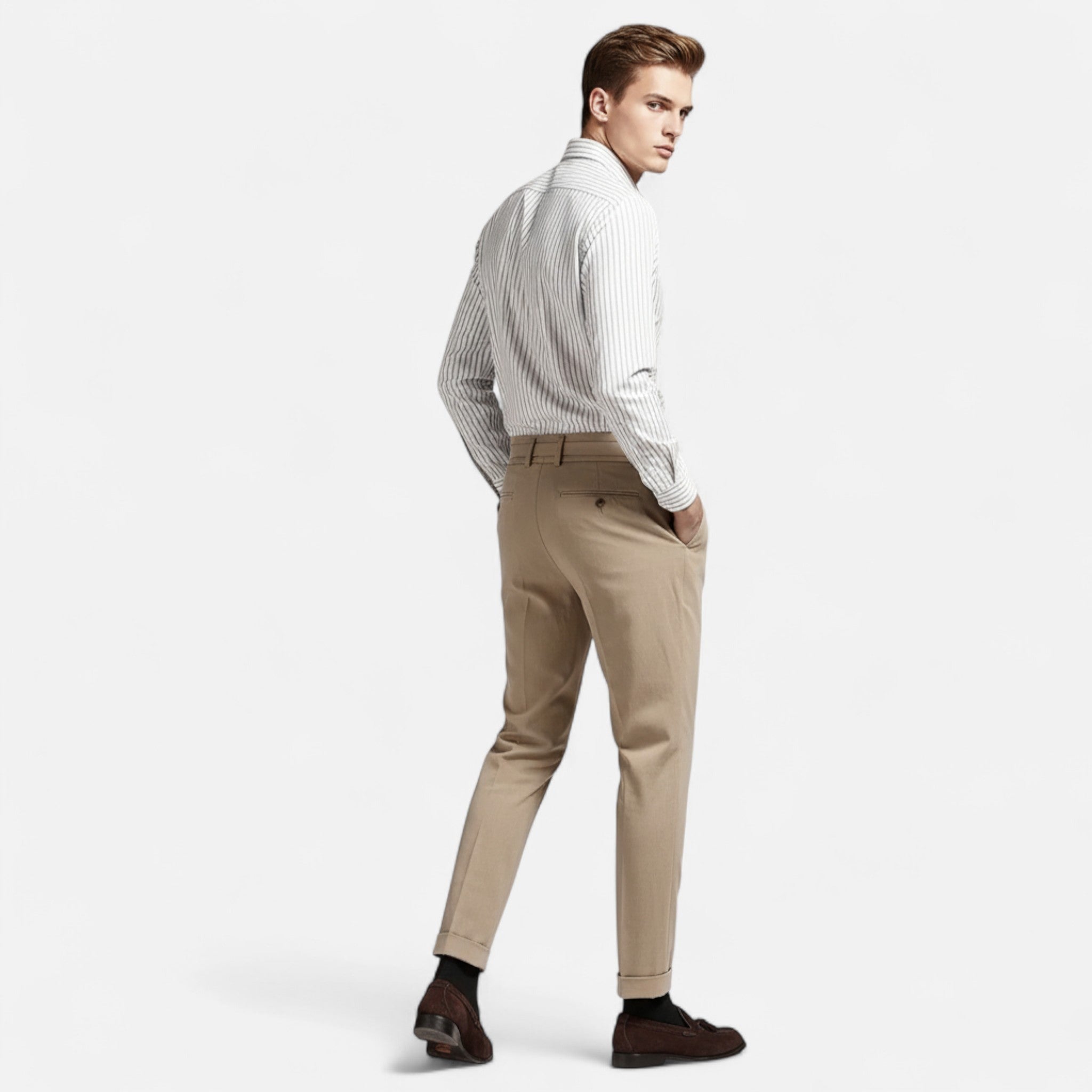Lormonte | Men’s Classic Naples Suit Bottoms