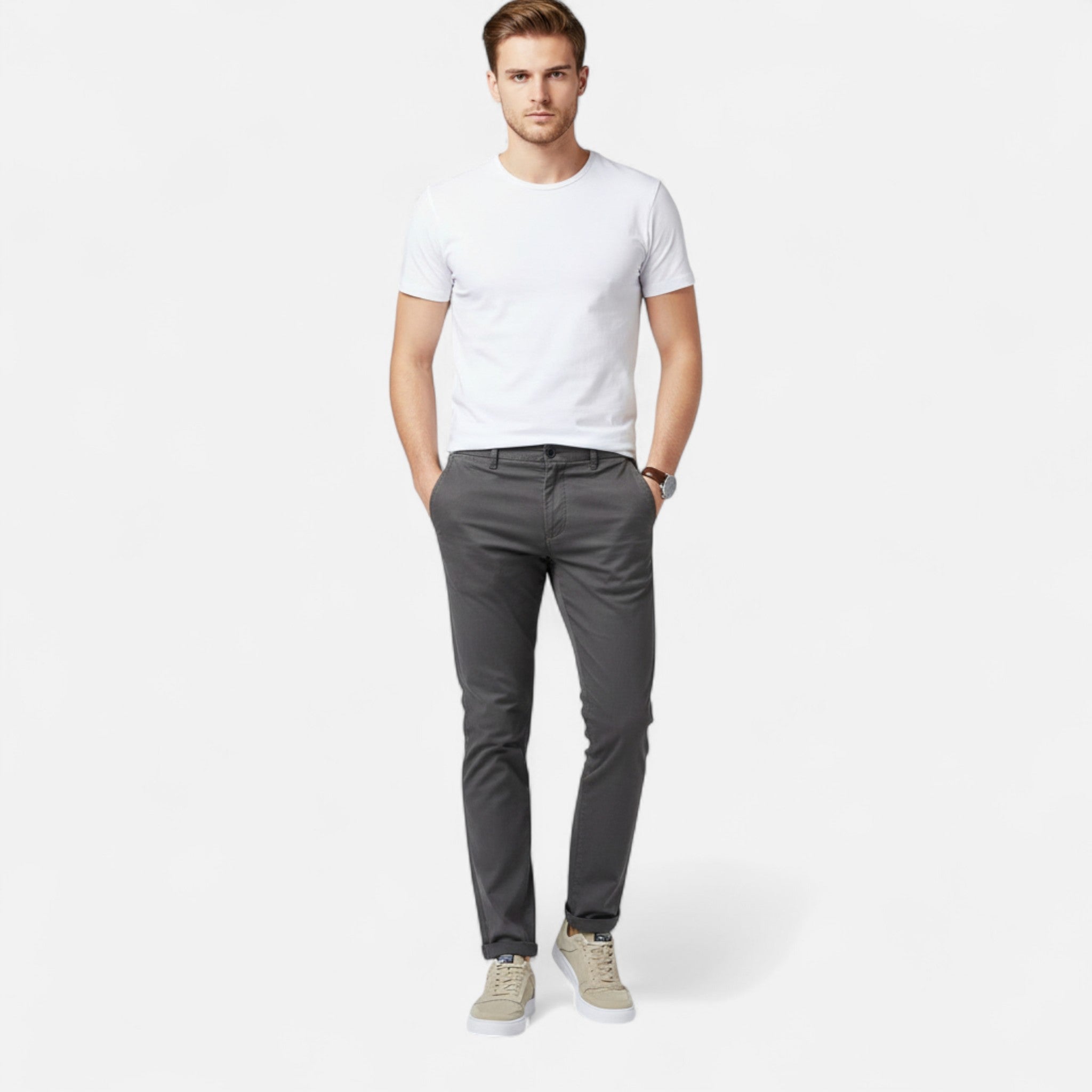 Lormonte | Men’s Low-Top Lace-Up Skate Shoes