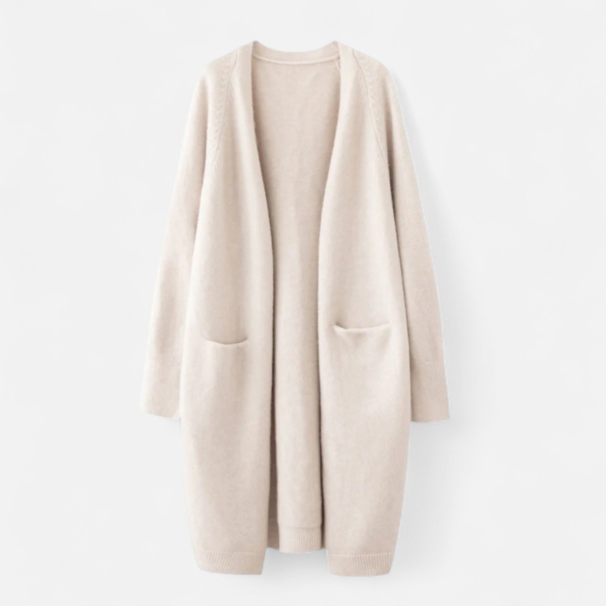 Lormonte | Women’s Open-Front Cardigan – Timeless Long Silhouette