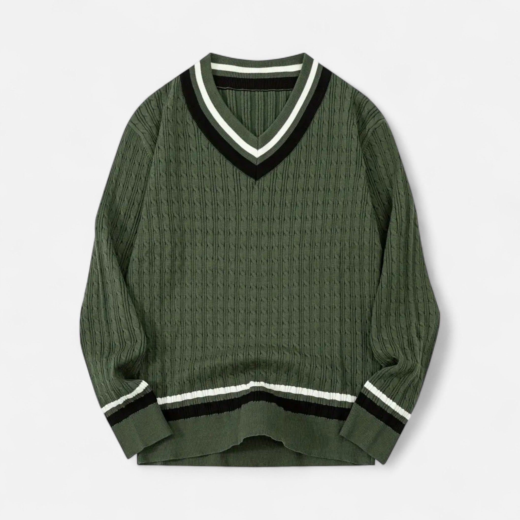 Lormonte | Men’s Classic Knit V-Neck Top