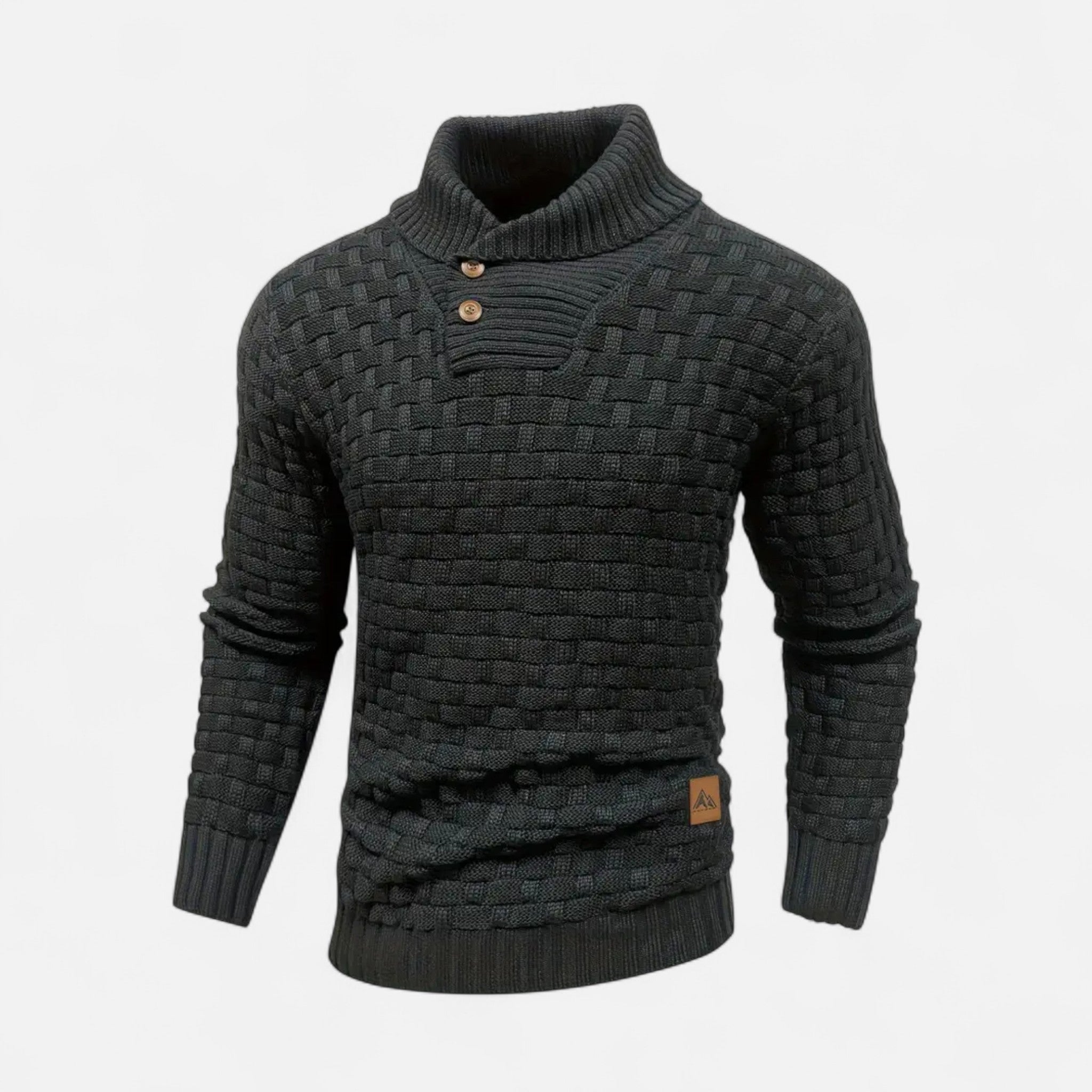 Lormonte | Men’s Waffle Knit Pullover Sweater