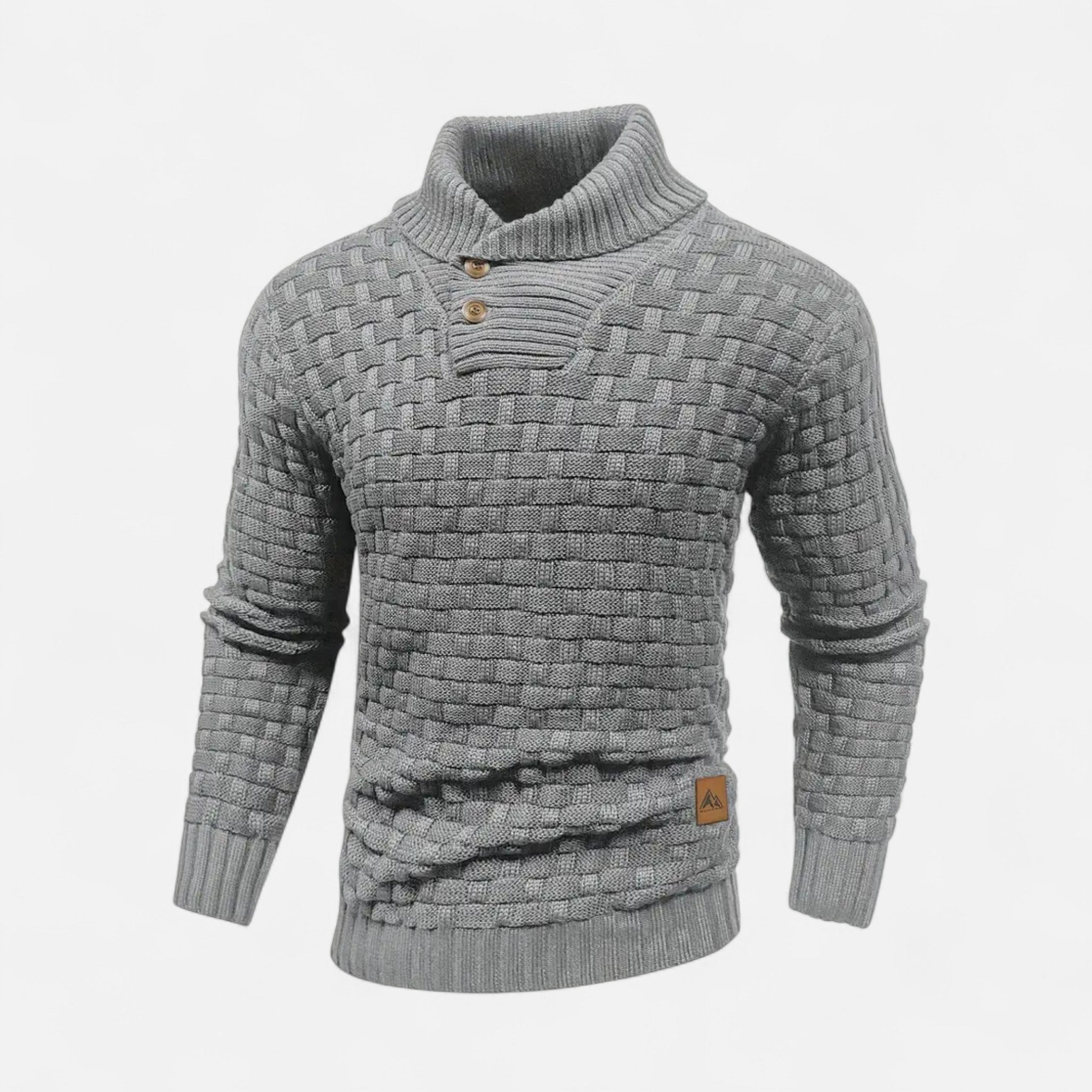 Lormonte | Men’s Waffle Knit Pullover Sweater