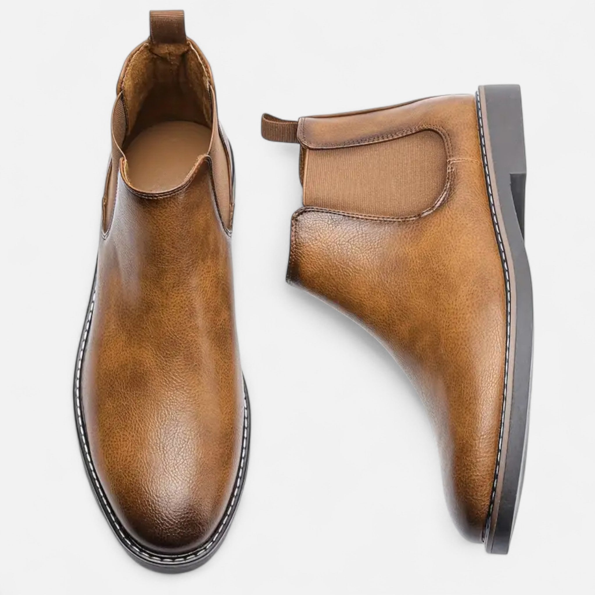 Lormonte | Men’s Two-Tone Retro Ankle Boots