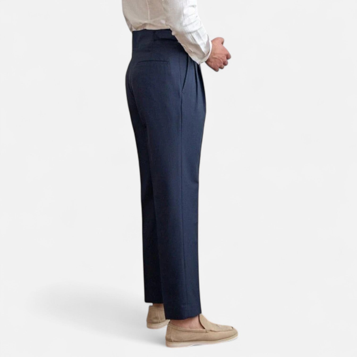 Lormonte | Men’s High-Waist Trousers – Defined Structure, Timeless Elegance