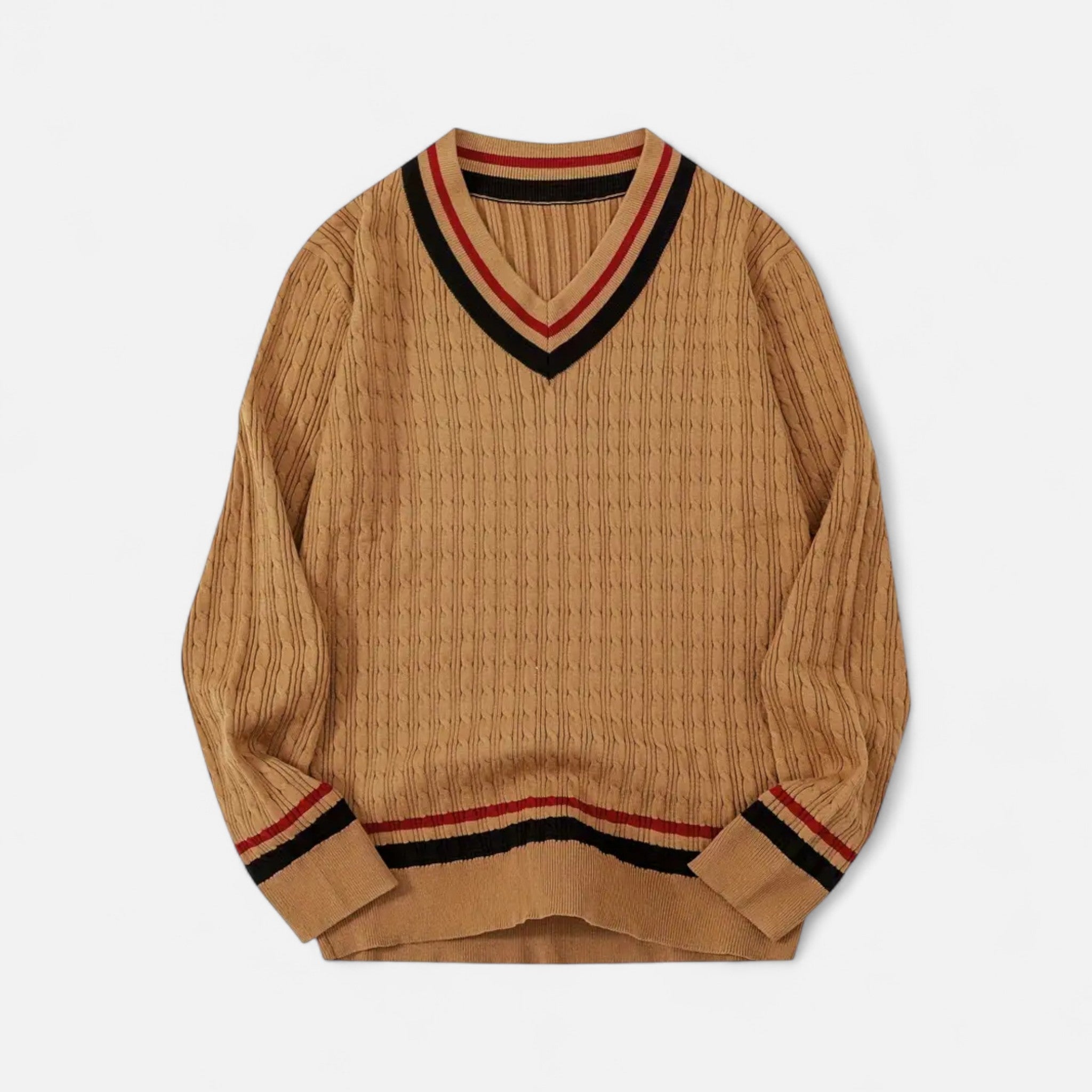 Lormonte | Men’s Classic Knit V-Neck Top