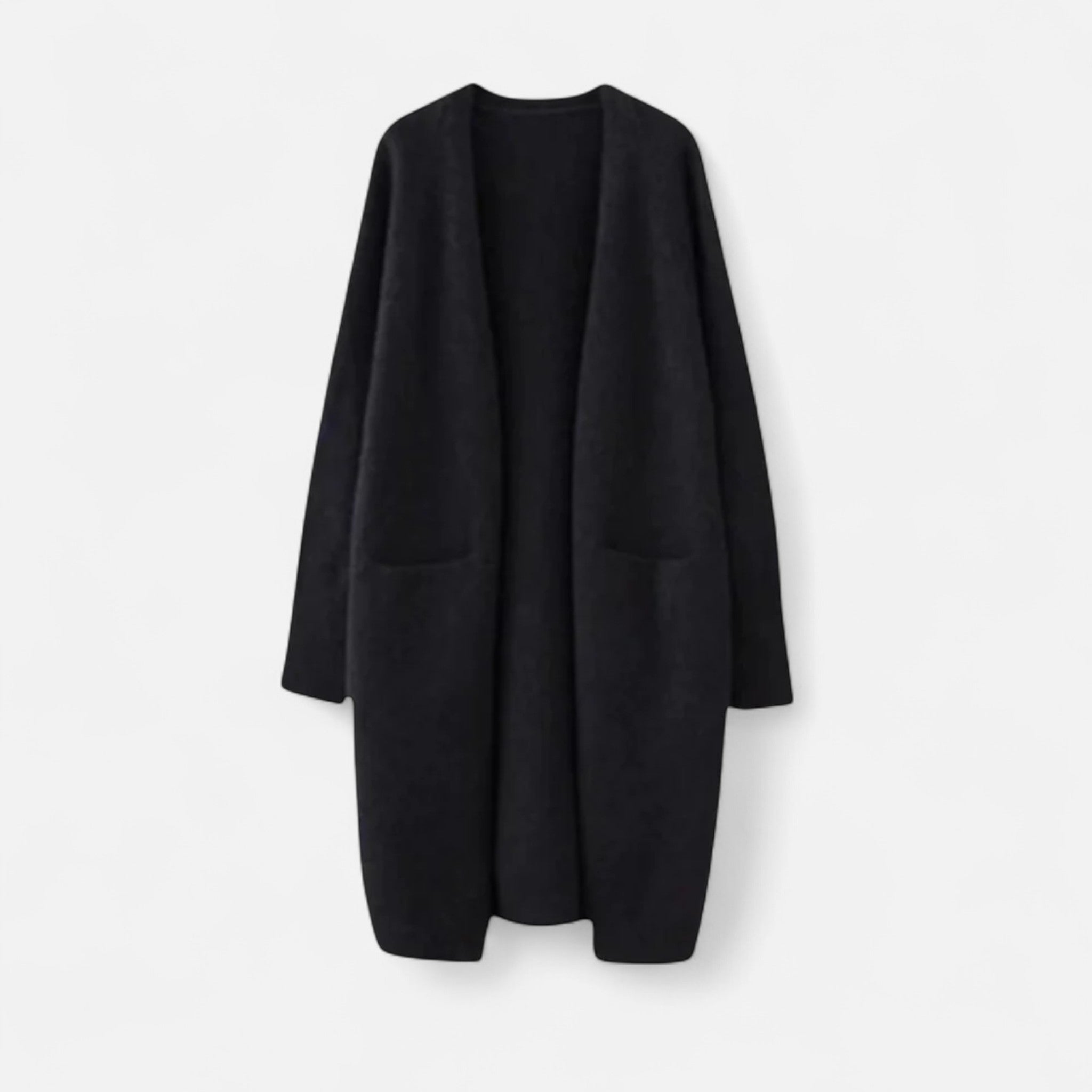 Lormonte | Women’s Open-Front Cardigan – Timeless Long Silhouette