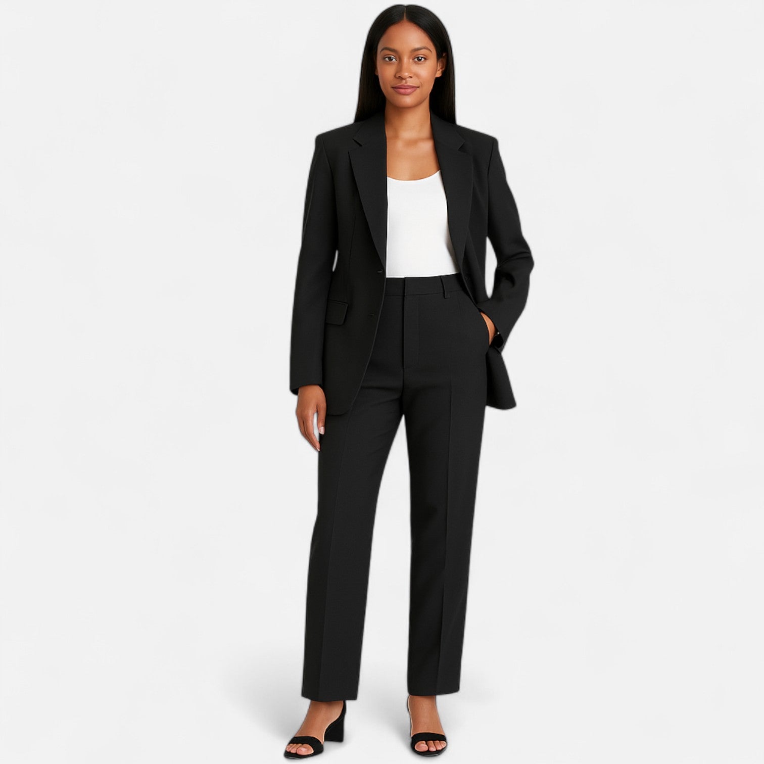 Lormonte | Women's Two-Piece Elegant Suit – Tailored Sophistication, Modern Feminine Power