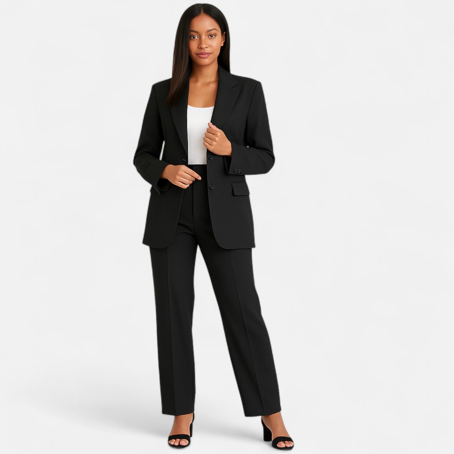 Lormonte | Women's Two-Piece Elegant Suit – Tailored Sophistication, Modern Feminine Power