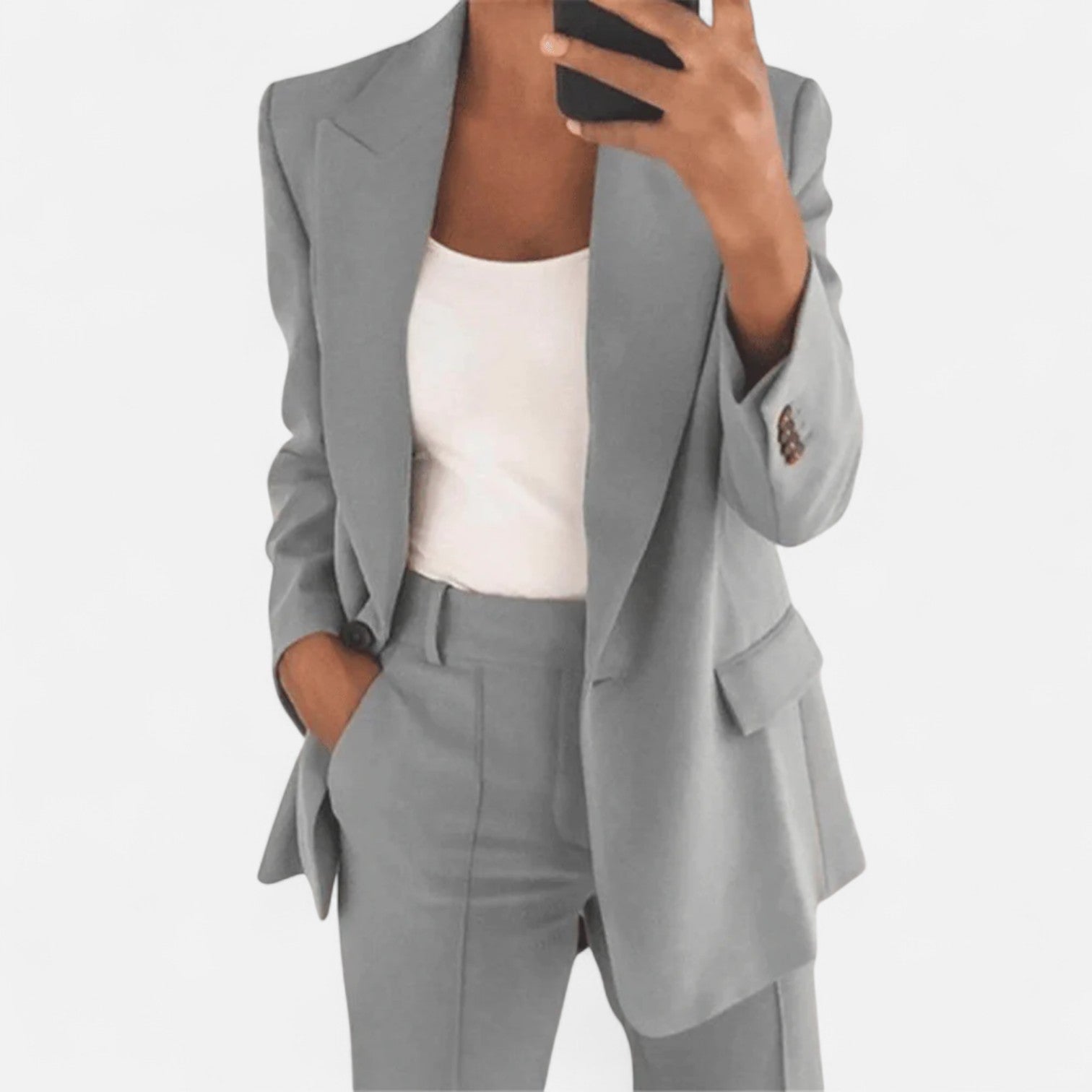 Lormonte | Women's Two-Piece Elegant Suit – Tailored Sophistication, Modern Feminine Power