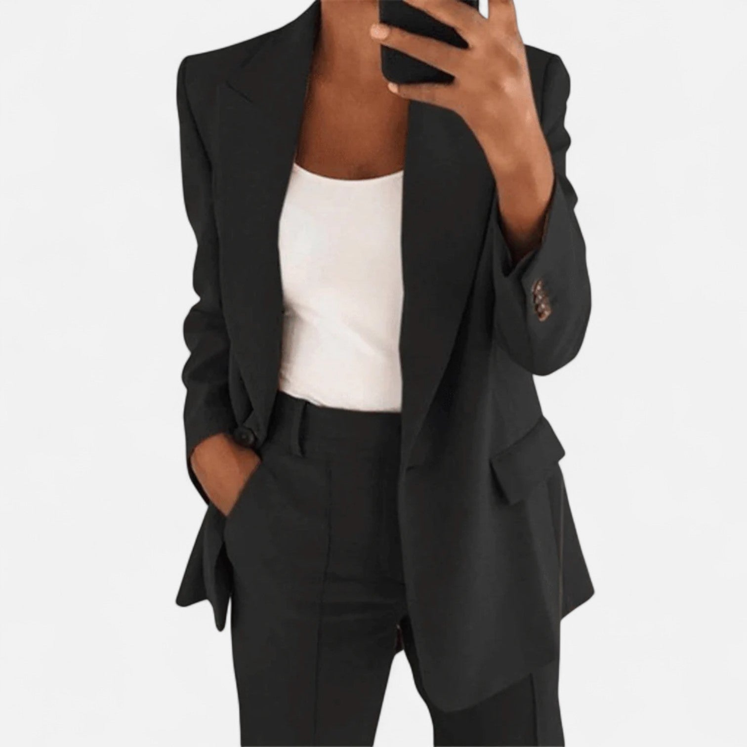 Lormonte | Women's Two-Piece Elegant Suit – Tailored Sophistication, Modern Feminine Power