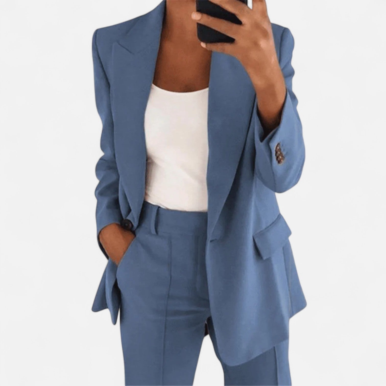 Lormonte | Women's Two-Piece Elegant Suit – Tailored Sophistication, Modern Feminine Power