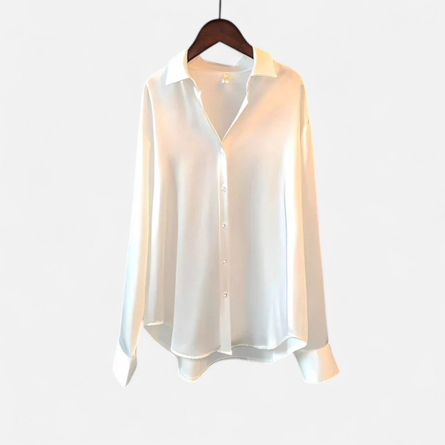 Lormonte | Women’s Silk Shirt – Timeless Elegance in a Lustrous Finish