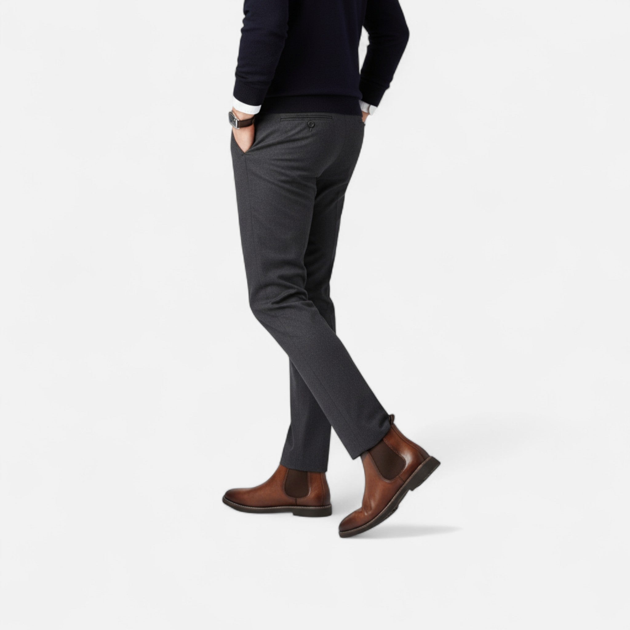 Lormonte | Men’s Two-Tone Retro Ankle Boots