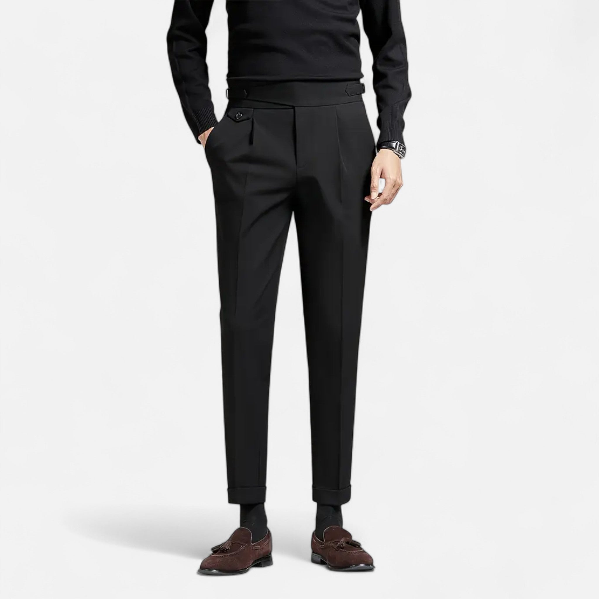 Lormonte | Men’s Classic Naples Suit Bottoms