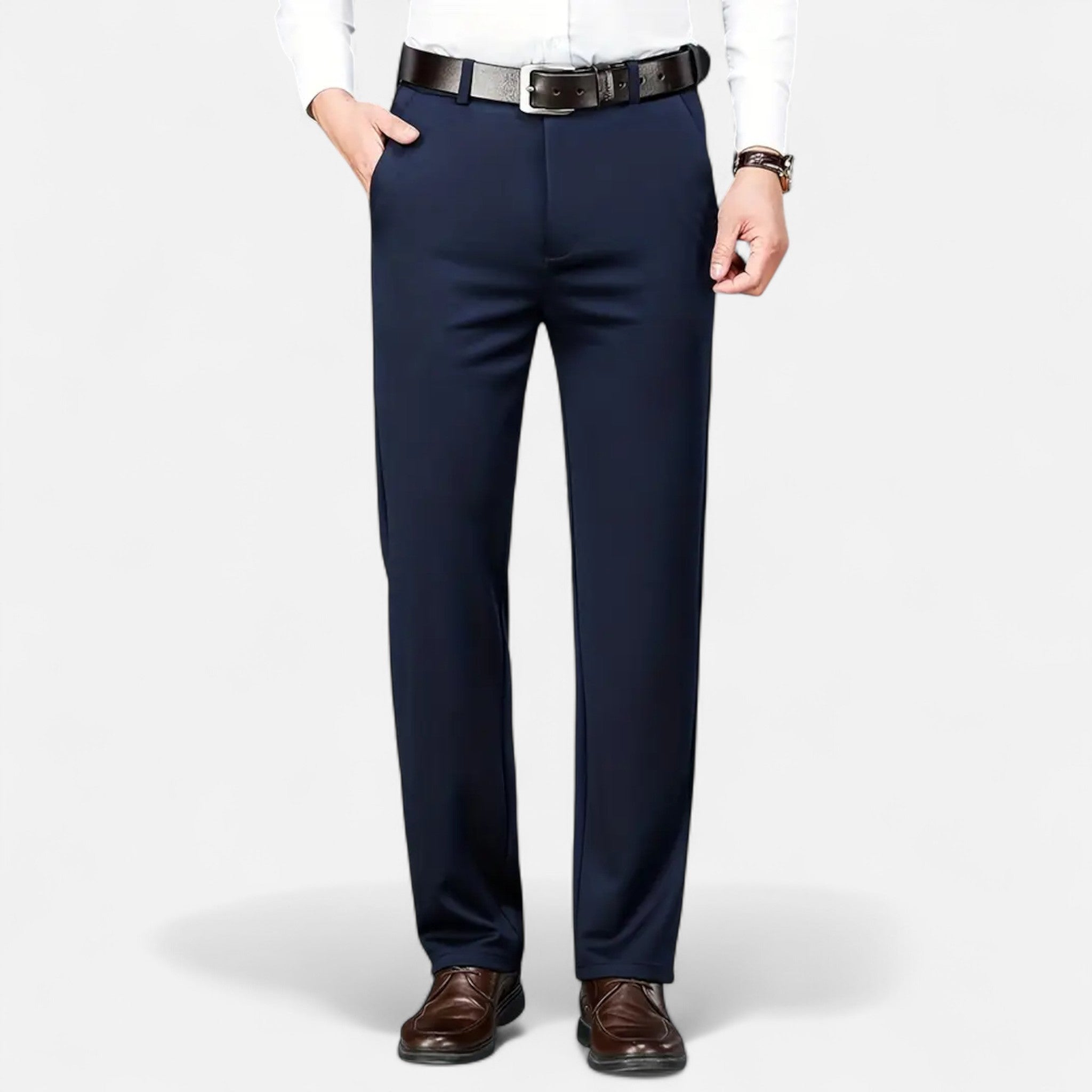Lormonte | Men’s Solid Colour Business Trousers