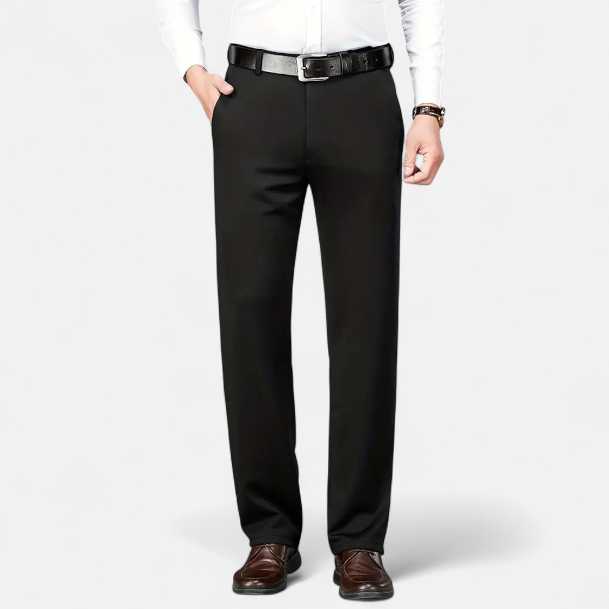 Lormonte | Men’s Solid Colour Business Trousers