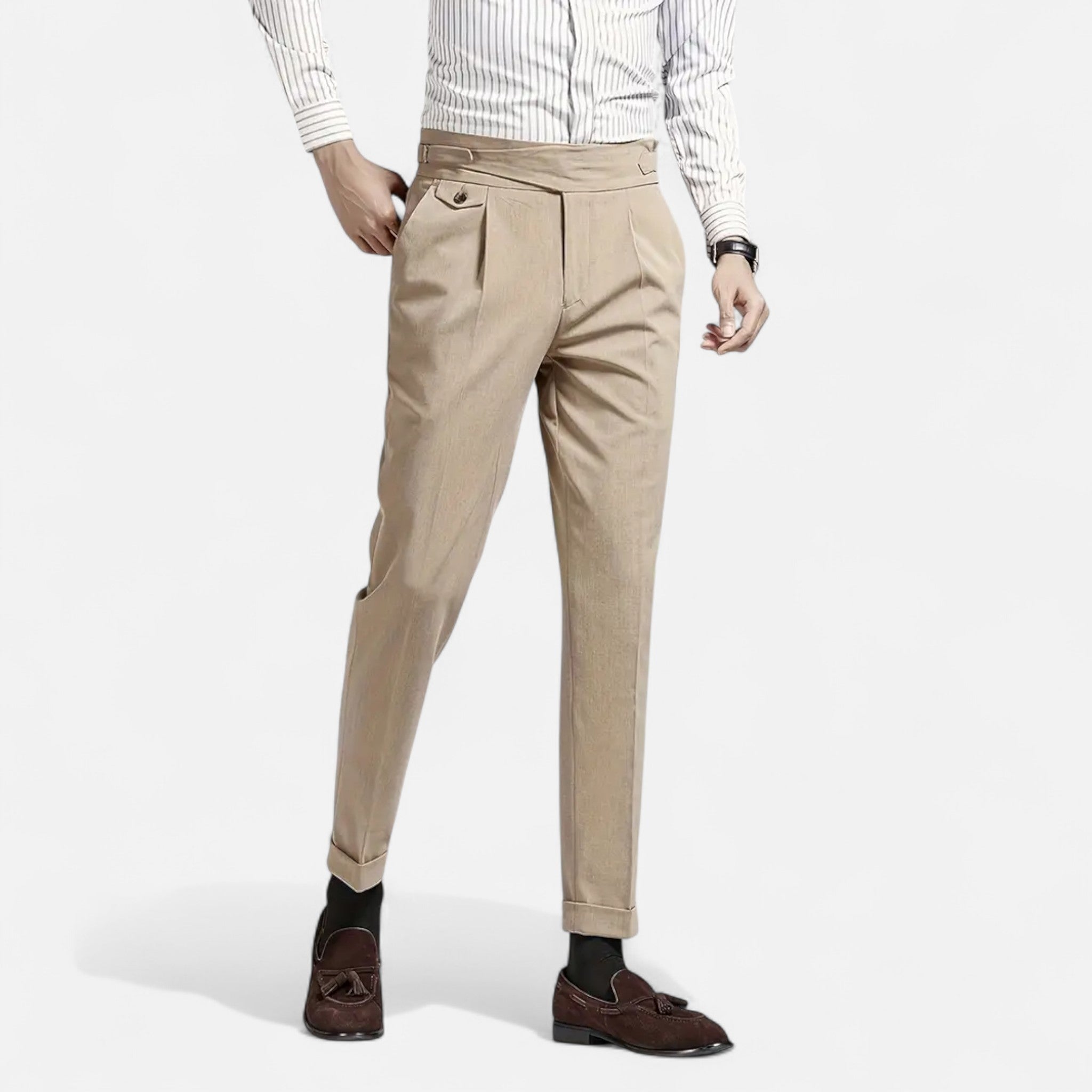 Lormonte | Men’s Classic Naples Suit Bottoms