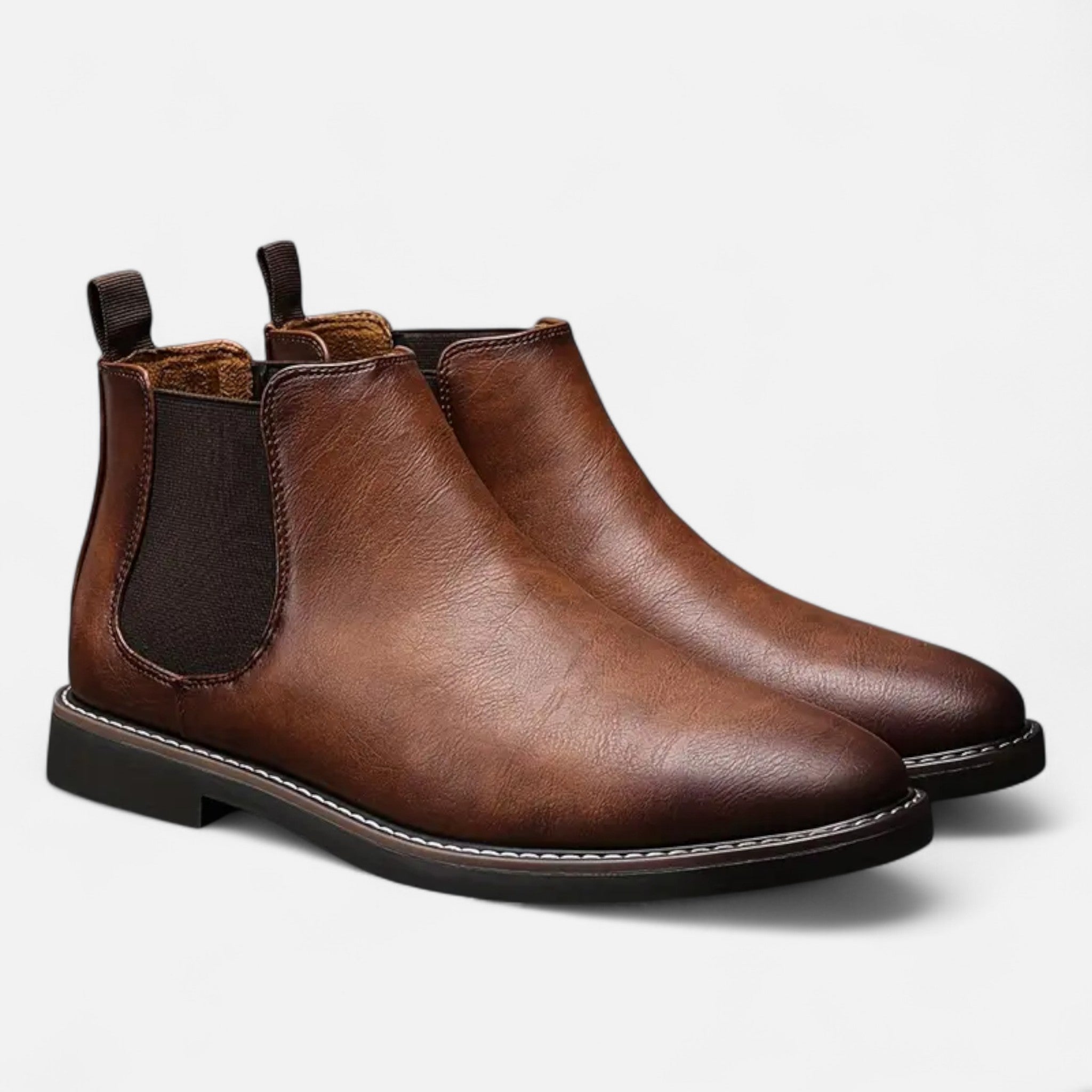 Lormonte | Men’s Two-Tone Retro Ankle Boots